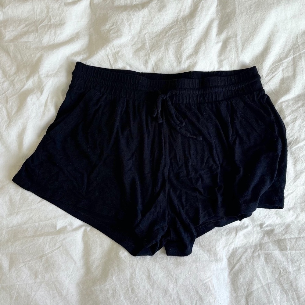 stars above Black Soft Knit Lounge Shorts